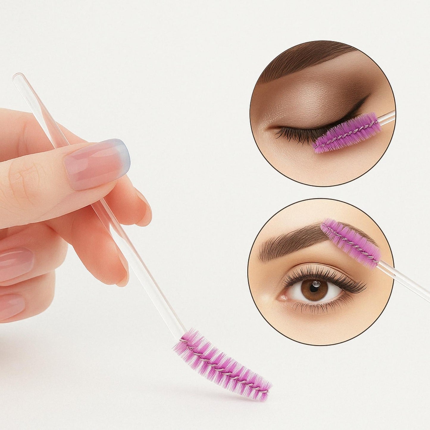 BrowLuxe – 50 Goupillons Précision pour Sourcils Parfaits